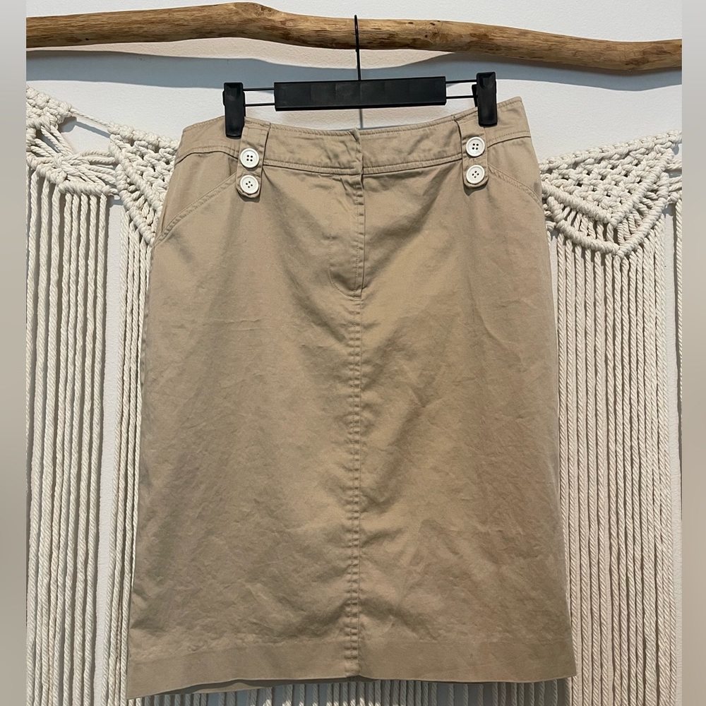 Vintage Spiegel Minimalistic Neutral Pencil Skirt Sz 8